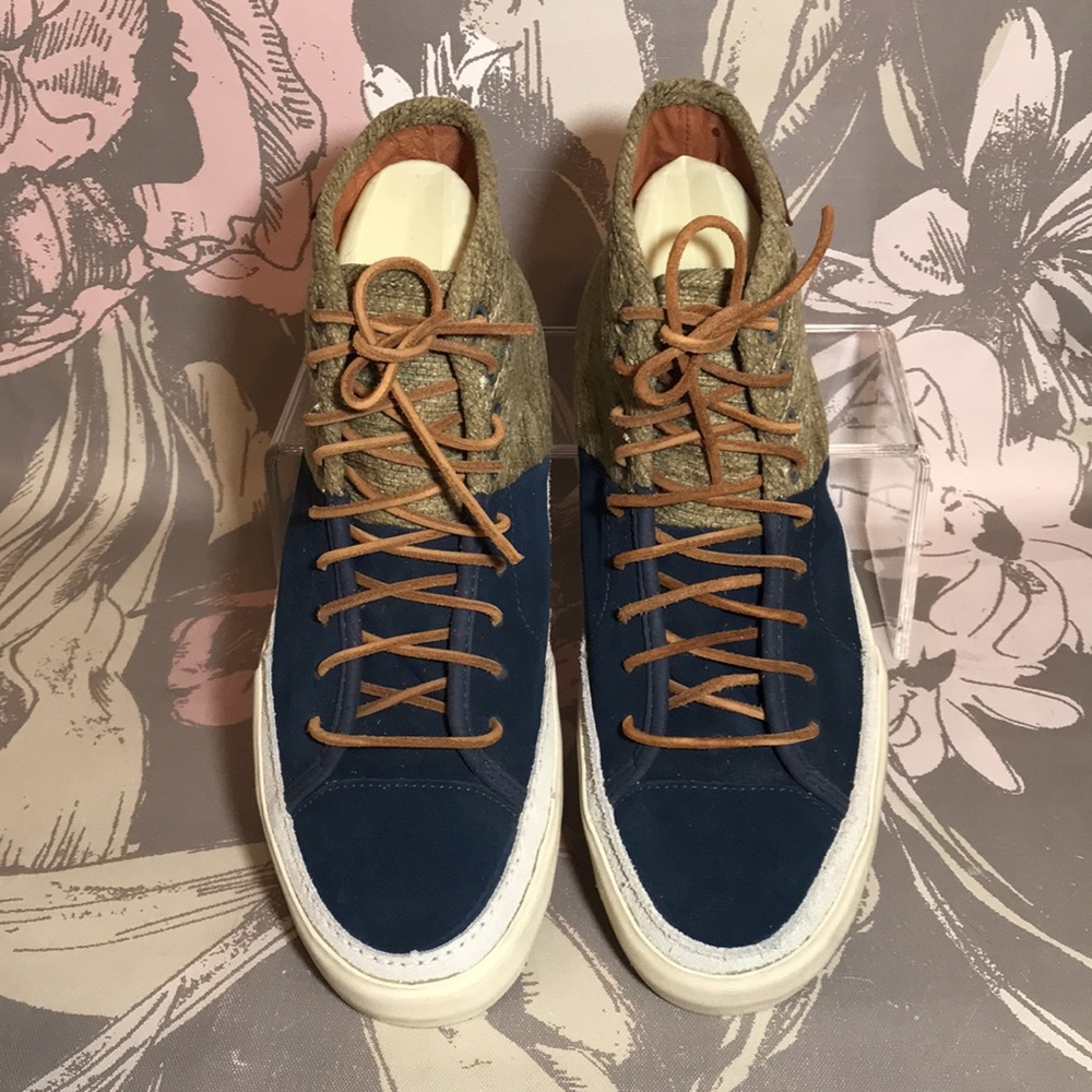 Vans Brand Sk8 Hi Vault Sz 8 Suede & Jacquard Hash Vault Tennis Shoes Never Used